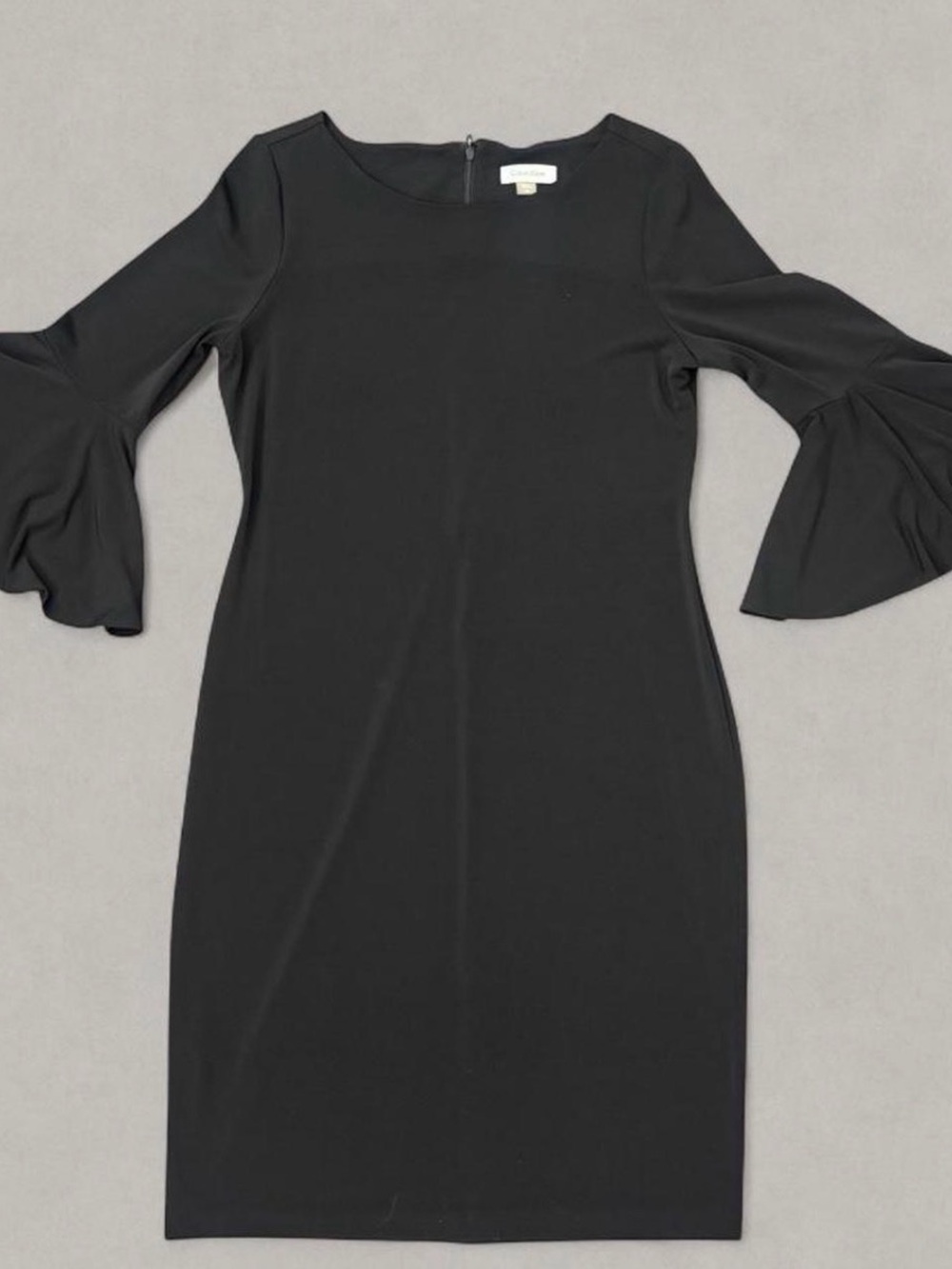 Calvin Klein Black Bell Sleeve Sheath Dress
